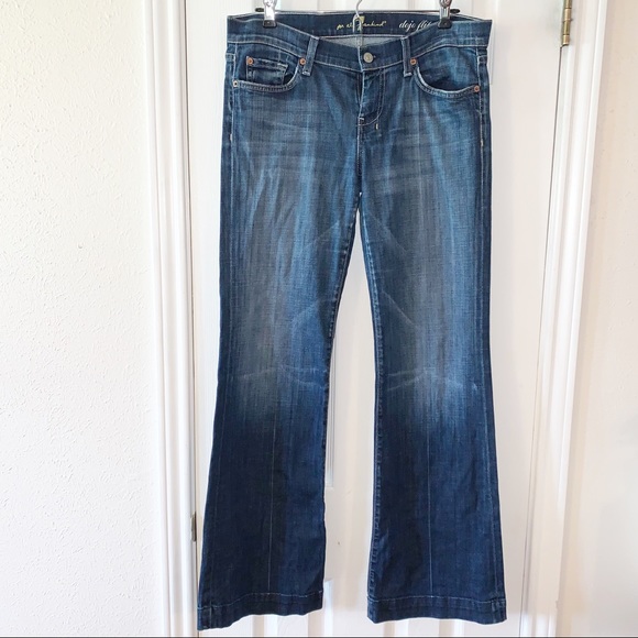7 For All Mankind Denim - 7 for all Mankind Dojo flip flop Flare Jeans Sz 29
